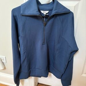SPANX Navy AirEssentials Half Zip M